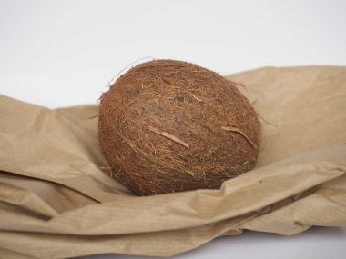 Hindistan cevizi (bilimsel adı Cocos nucifera) vejetaryen meyve yiyeceği