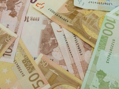 Euro banknot arka plan olarak yararlı