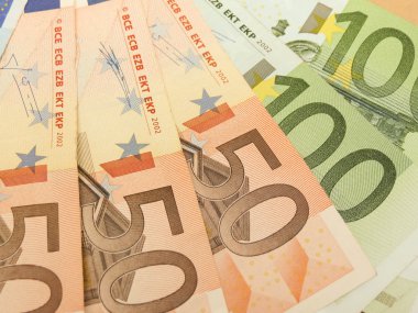 Euro banknot arka plan olarak yararlı