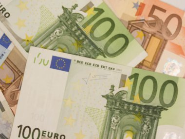 Euro banknot arka plan olarak yararlı