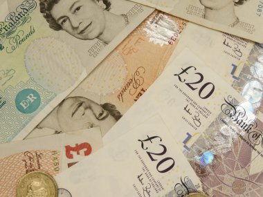 İngiliz Sterlini Sterlini (Gbp) banknot ve madeni paralar