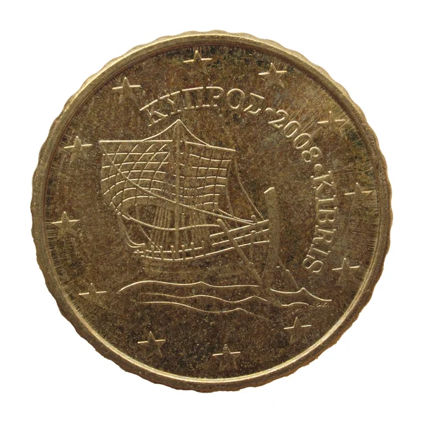 Eur Σεντ Νομίσματος Από Την Κύπρο — Φωτογραφία Αρχείου