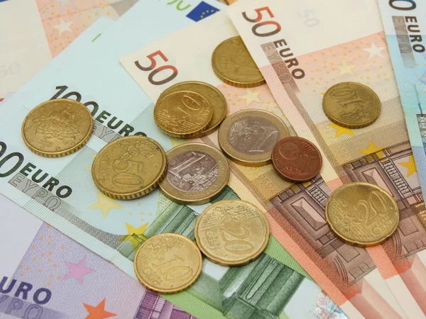 Euro Eur Banknoty Monety Pieniądze Przydatne Jako Tło Lub Pieniądze — Zdjęcie stockowe