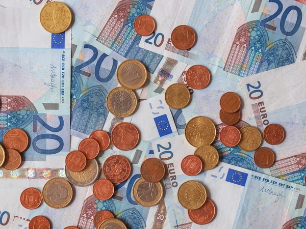Euro Banknot Madeni Paralar Eur Avrupa Birliği Para Birimi — Stok fotoğraf