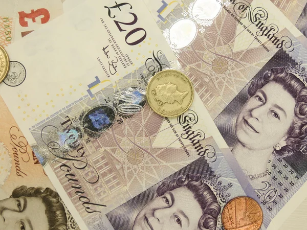 イギリスの英ポンド Gbp の紙幣と硬貨 — ストック写真