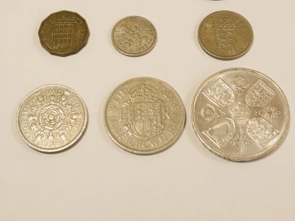 Předem Desítkové Gbp Mince Britských Liber Měna Spojeného Království Provozu — Stock fotografie