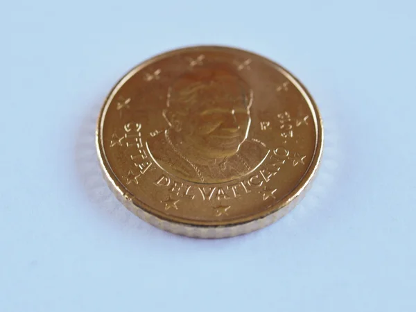 Κέρμα Των Εκατό Ευρώ Από Βατικανό Φέρουν Πορτραίτο Της Πρώην — Φωτογραφία Αρχείου