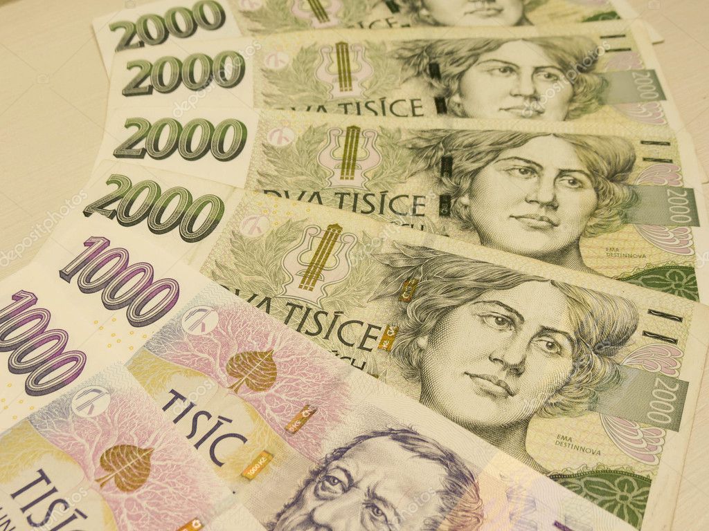 Czech Korunas Czk Legal Tender Czech Republic Banknotes — Stock Editorial  Photo © route66 #53724317