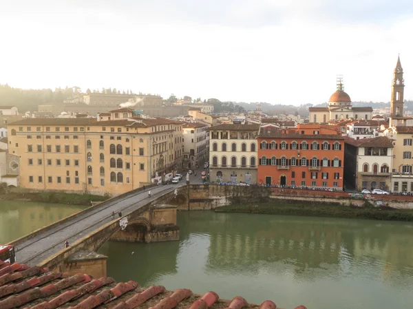 Firenze Città Medievale Italiana Ponte Santa Trinita — Foto Stock