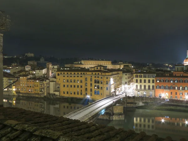 Florence Italian Medieval Town View City Centre Night — Stock Photo, Image