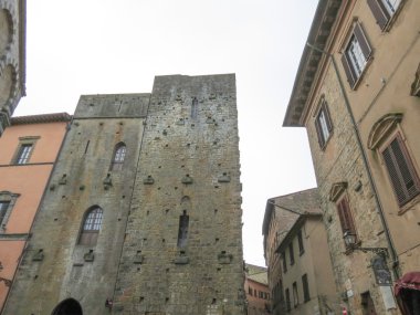 Volterra, İtalyan ortaçağdan kalma şehir - şehir merkezinin görünümü