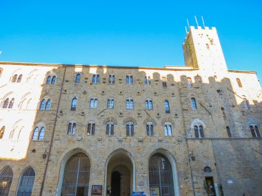 Volterra, İtalyan ortaçağdan kalma şehir - şehir merkezinin görünümü
