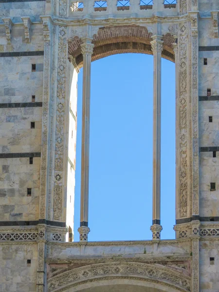 Сієна Італійський Середньовічне Місто Deatil Вікно Нового Собору — стокове фото