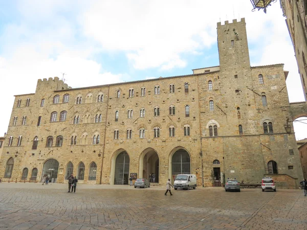 Volterra Italský Středověkého Města Pohled Centra Města — Stock fotografie