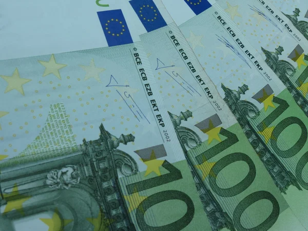 Billetes 100 Euros Eur Curso Legal Unión Europea — Foto de Stock