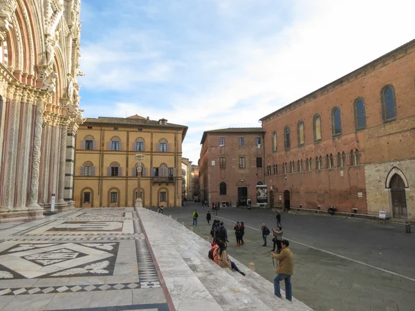 Siena Włoskie Średniowieczne Miasto Ospedale Santa Maria Della Scala — Zdjęcie stockowe