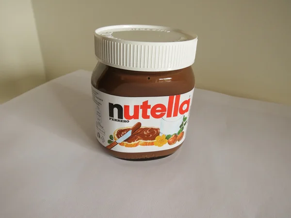 Rome Italy Circa February 2015 Nutella Jar Ferrero Nutella Telah — Stok Foto