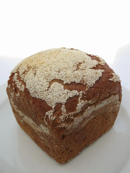 Chléb Potravin Izolovaných Bílém Pozadí — Stock fotografie