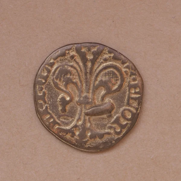 Χρυσού Νομίσματος Φιορίνι Fiorino Oro Εκδοθεί Γύρω Στα 1256 Φλωρεντία — Φωτογραφία Αρχείου