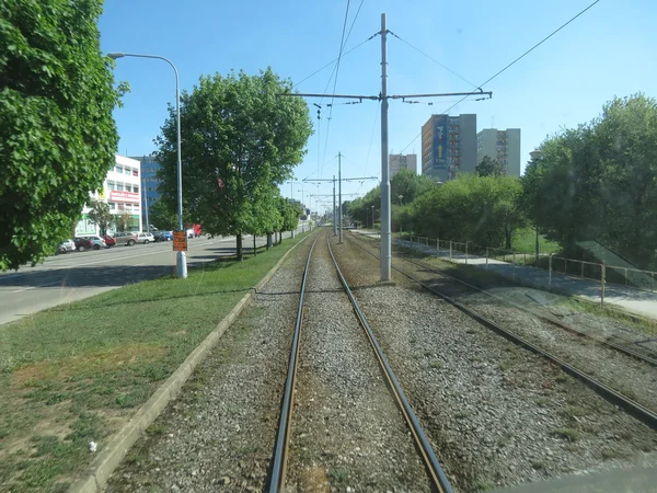 Tramway rails for public transport mass transit