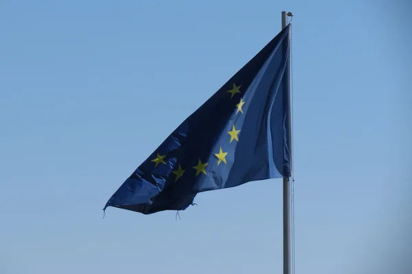 Bandeira União Europeia Flutuar — Fotografia de Stock