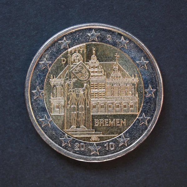 2 monety euro z Niemiec — Zdjęcie stockowe