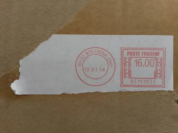 Bologna Italia Circa Abril 2015 Contador Postal Utilizado Para Cancelación —  Fotos de Stock