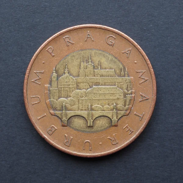 Tjeckiska kronor mynt — Stockfoto