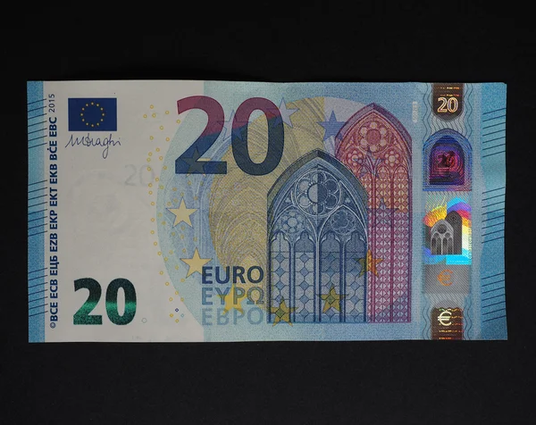 Veinte Billetes Euros Unión Europea Nuevo Diseño 2015 —  Fotos de Stock