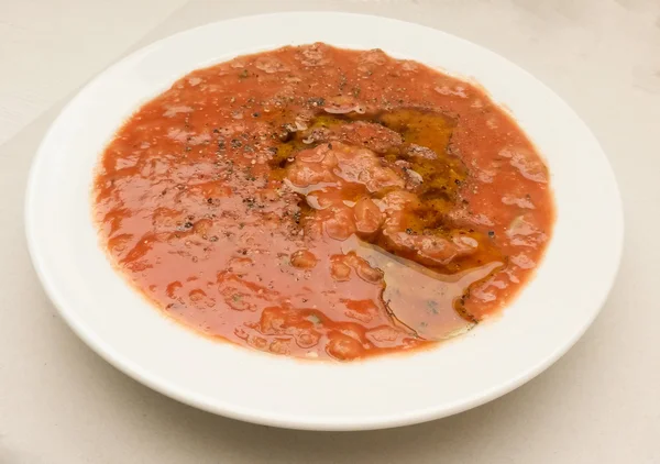 Pappa Pomodoro Traditionella Bröd Och Tomatsoppa Från Florens Toscana — Stockfoto