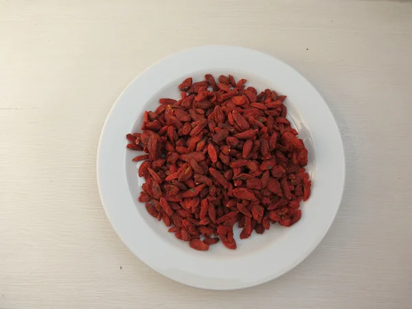 Goji Marjat Kuiva Lautasen — kuvapankkivalokuva