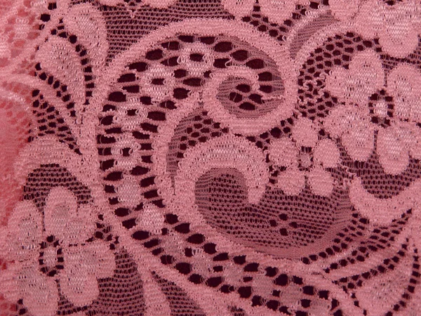 Różowe Koronki Kwiatowy Zespół Tekstury — Zdjęcie stockowe