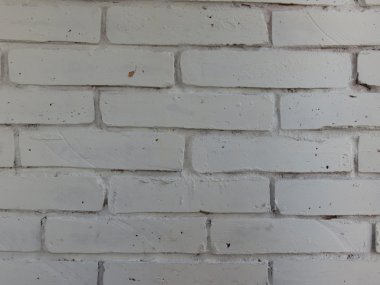 Beyaz tuğla duvar arka plan olarak kullanışlı