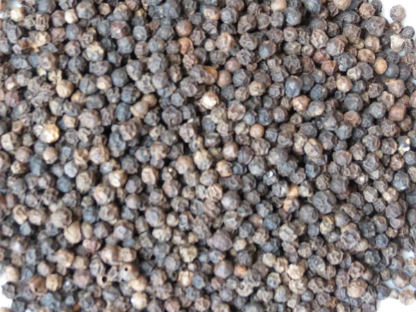 Kara Biber Peppercorns Arka Plan Gıda Konsept Olarak Yararlı — Stok fotoğraf