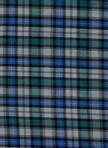 Mavi Yeşil Tartan Pamuk Kumaş — Stok fotoğraf