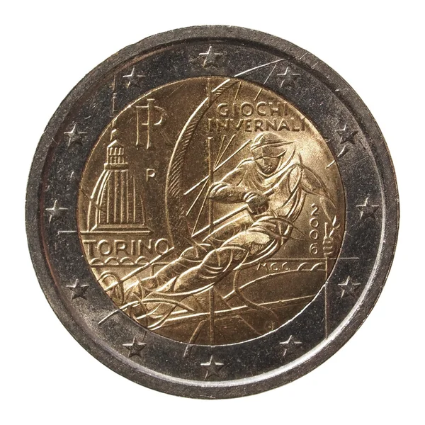 2 Euro coin from Italy — Stock Photo, Image