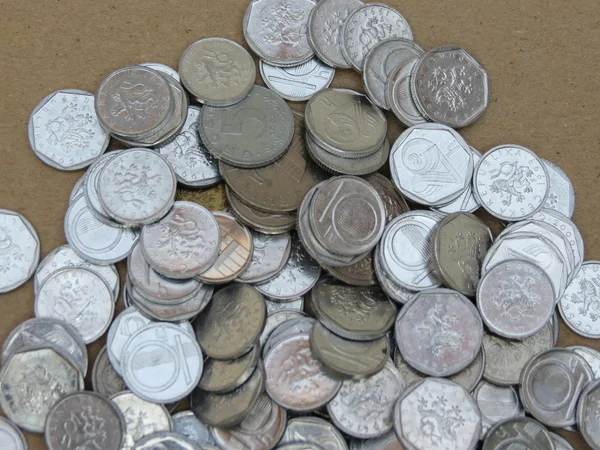 Tjeckiska Kronor Czk Lagliga Betalningsmedel Tjeckien Mynt Liten Förändring 10H — Stockfoto