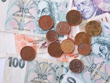 Çek para birimi (Czk) banknotların arka plan olarak yararlı 