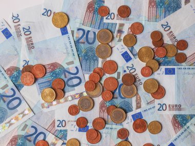Euro notları ve madeni paralar