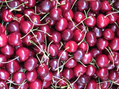 Kırmızı Kiraz meyve arka plan olarak yararlı