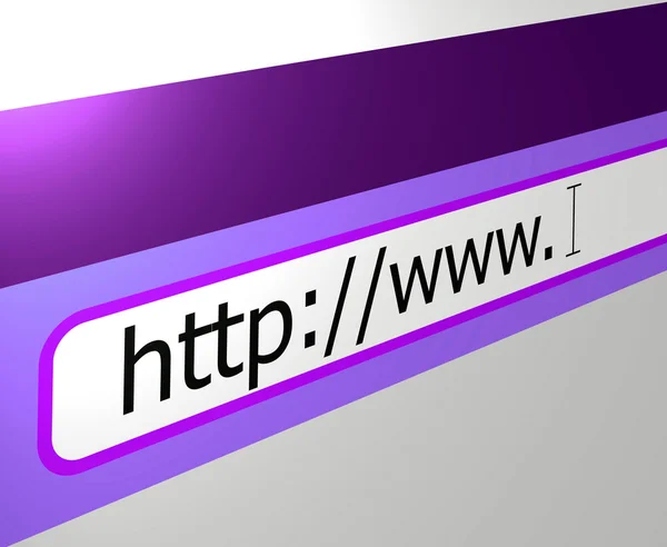 Línea Dirección World Wide Web Browser —  Fotos de Stock