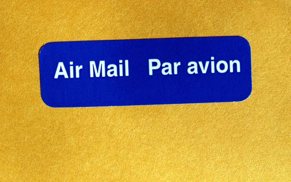 Envio Carta Postal Para Envio Correio Aéreo — Fotografia de Stock