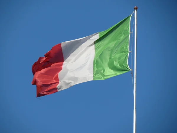 Bandeira Italiana Que Flutua Vento — Fotografia de Stock