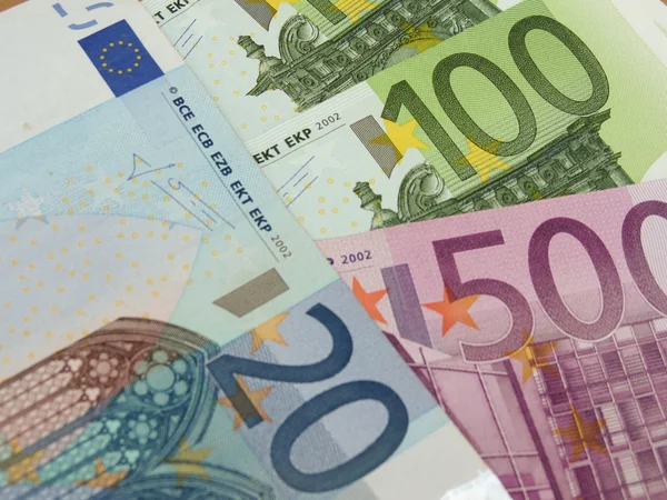 Billetes Euros Curso Legal Unión Europea —  Fotos de Stock