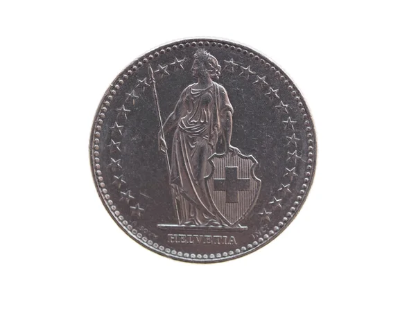 Szwajcarski Frank (Chf) monety — Zdjęcie stockowe