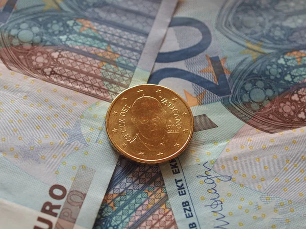 Dwudziestu Banknotów Euro Eur Przydatne Jako Tło Lub Pieniądze Koncepcja — Zdjęcie stockowe