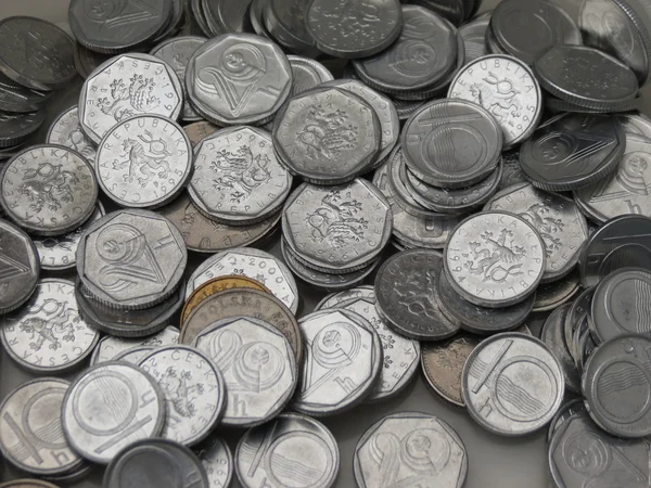 Corona checa monedas — Foto de Stock