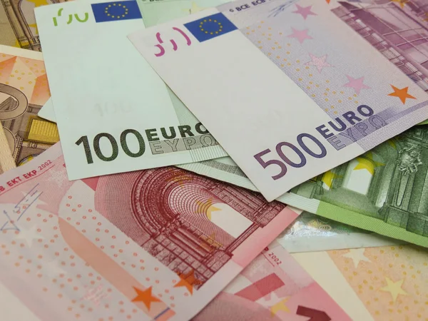 Банкноты Евро Eur Законное Платежное Средство Европейского Союза — стоковое фото