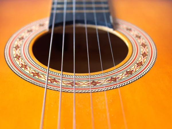 Detail Folk Acoustic Guitar — Stock Photo, Image