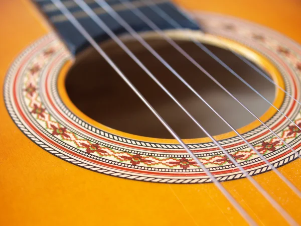Detail Folk Acoustic Guitar — Stock Photo, Image